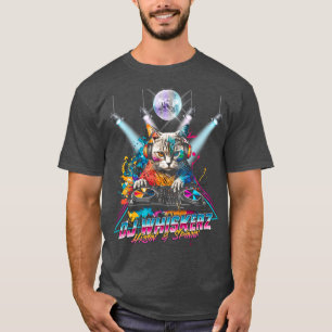 DJ Whiskerz Hizzin und Spinnin Cat Turntable EDM M T-Shirt