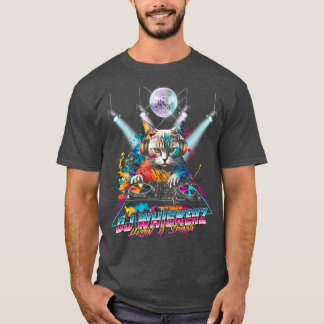DJ Whiskerz Hizzin und Spinnin Cat Turntable EDM M T-Shirt