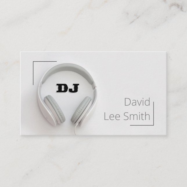 DJ White Visitenkarte (Vorderseite)