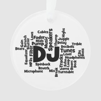 DJ Word Cloud Ornament