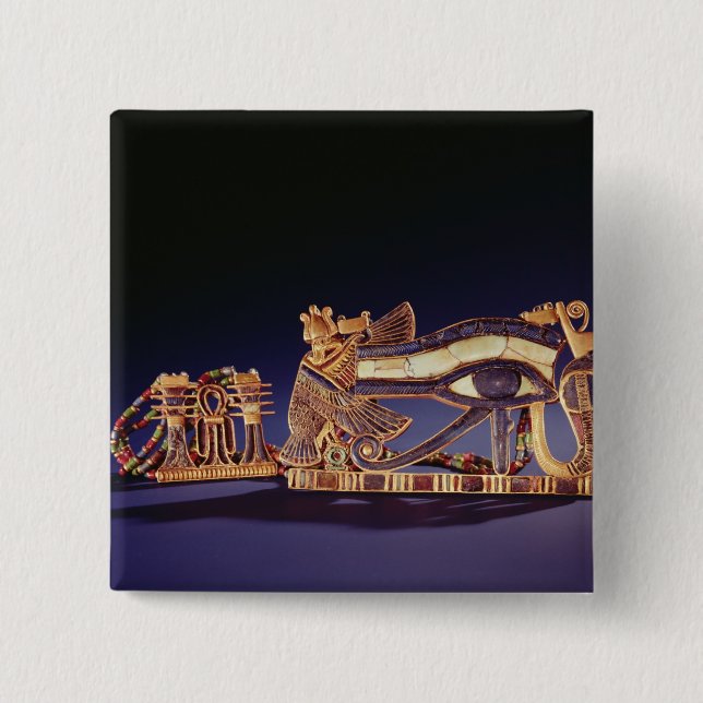 Djed Säulen-Brust und wedjet Augen-Brust Button (Vorderseite)