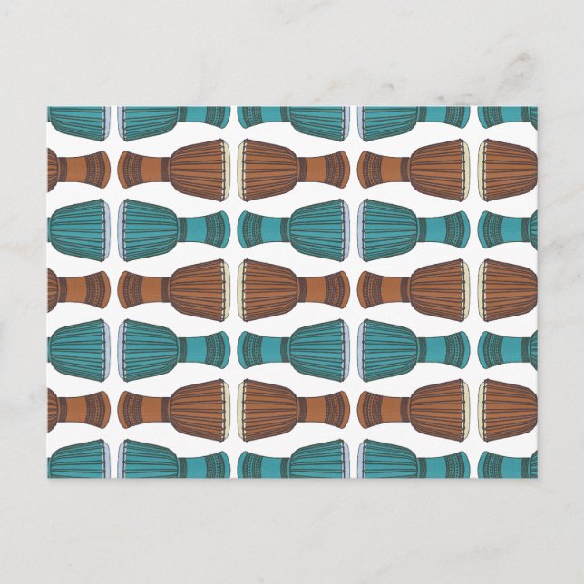 Djembe Drum Pattern Postkarte (Vorderseite)