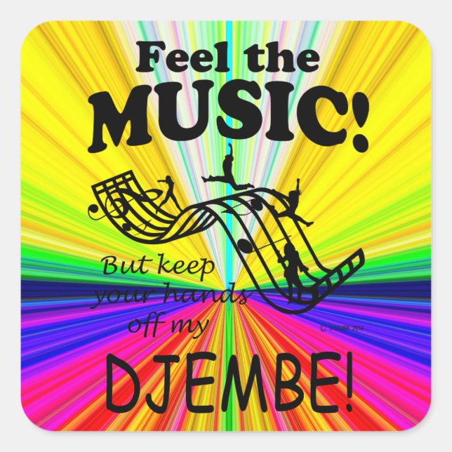 Djembe fühlt sich wie der Aufkleber für den Musik- (Vorderseite)