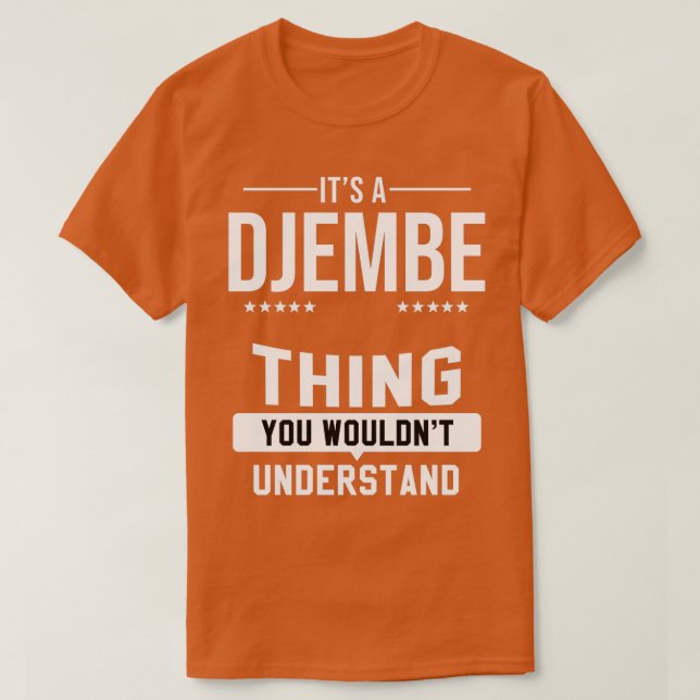 Djembe Musician Goblet Drum Musikinstrument T-Shirt (Design vorne)