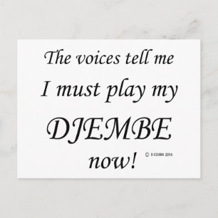 Djembe-Stimmen sagen, muss spielen Postkarte