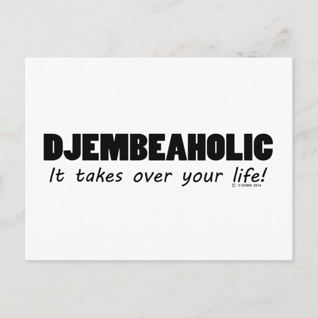 Djembeaholic Life Postkarte (Vorderseite)