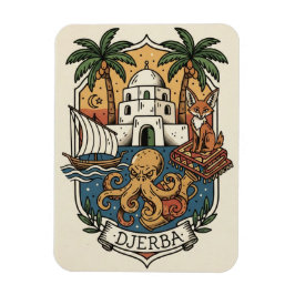 Djerba-Insel Tunesien Reise-Postkarte Magnet