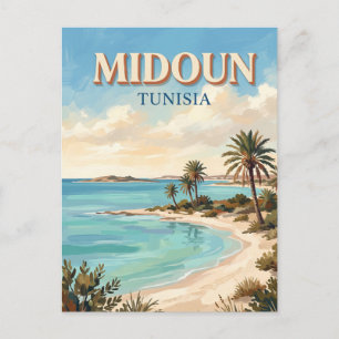 Djerba Lagune Midoun Tunesien Postkarte