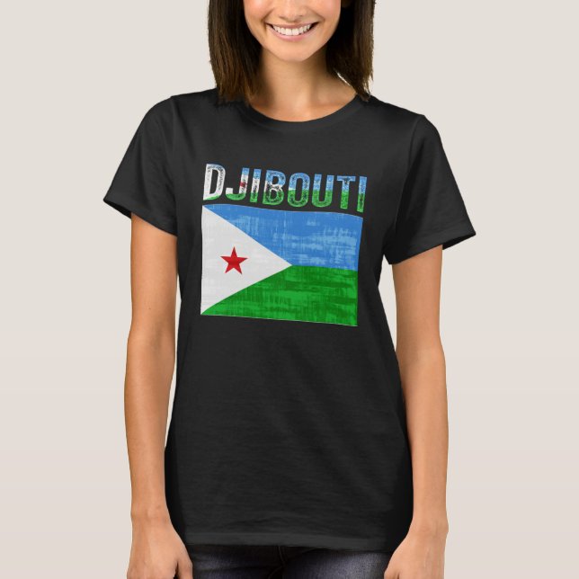 Djibouti  Djiboutian Flag T-Shirt (Vorderseite)