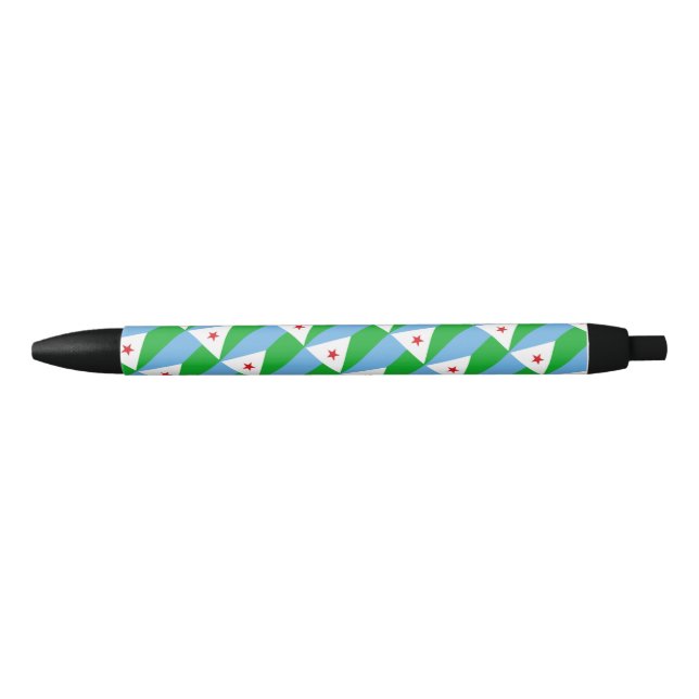 Djibouti Flag Ballpoint Pen Kugelschreiber (Vorderseite)