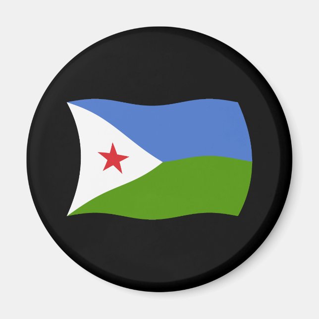 Djibouti Flag Magnet (Vorne)