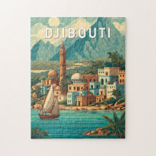 Djibouti Illustration Reise Kunst Vintage