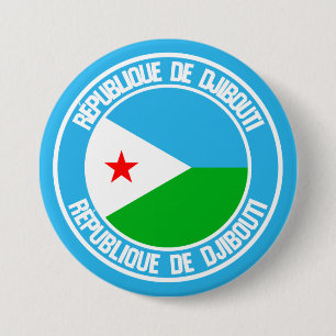 Djibouti Round Emblem Button