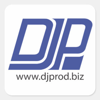 DJP-Logo-Aufkleber (Platz) Quadratischer Aufkleber