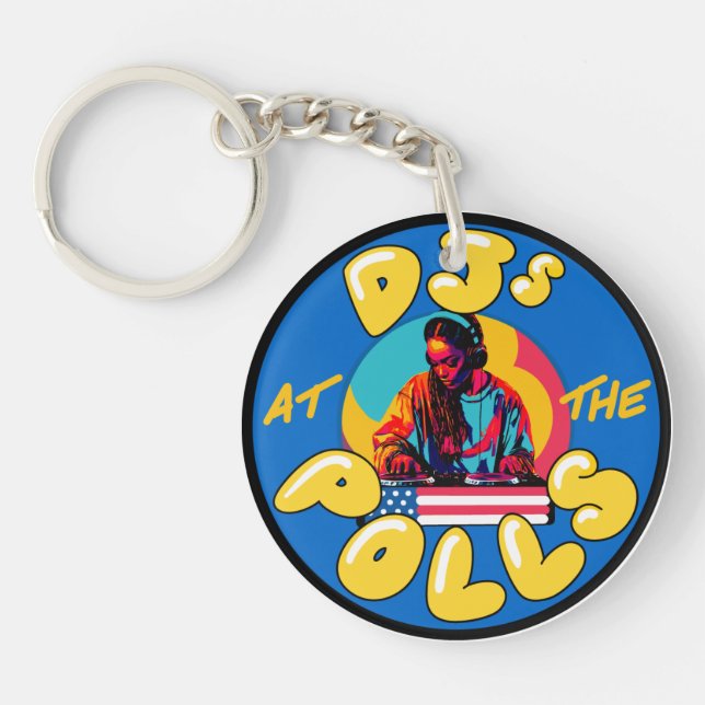 DJs an der Polls Key Chain Schlüsselanhänger (Vorderseite)