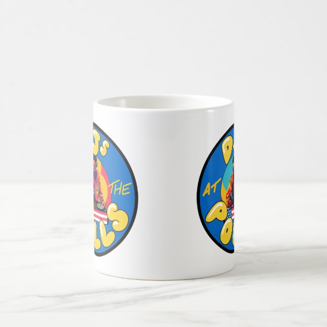 DJs bei den Umfragen - Round-Logos-Tasse Kaffeetasse (Mittel)