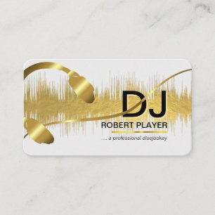 DJs Deejay Beruflich Music Band Event Gold Visitenkarte