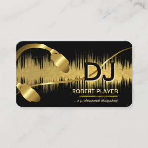 DJs Deejay Beruflich Music Head Band Visitenkarte