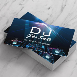 DJs Singer Songwriter Professional Music Visitenkarte