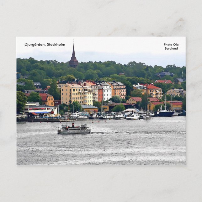 Djurgården, Stockholm, Foto Ola ... Postkarte (Vorderseite)