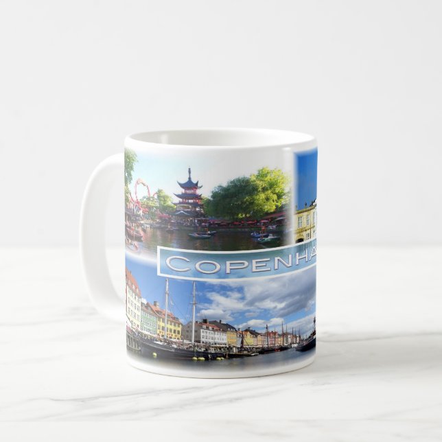 DK Kopenhagen - Tivoli Garden - Amalienborg Landkr Kaffeetasse (Vorderseite Links)