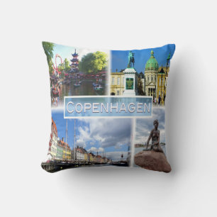 DK Kopenhagen - Tivoli Garden - Amalienborg Landkr Kissen