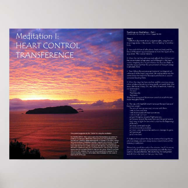 DK Meditationsreihe: Meditation I Poster (Vorne)
