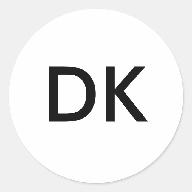 DK RUNDER AUFKLEBER (Vorderseite)
