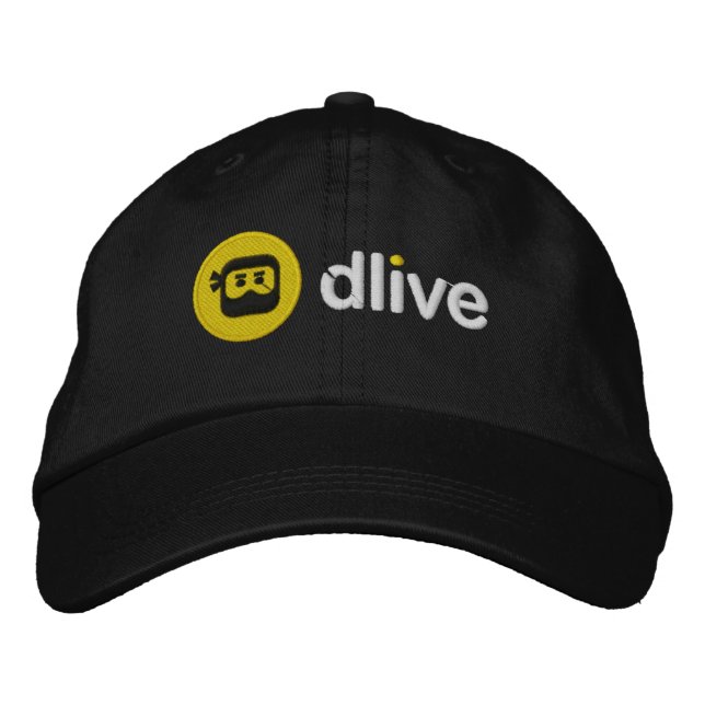 DLive voller Logo-Hut Bestickte Baseballkappe (Vorderseite)