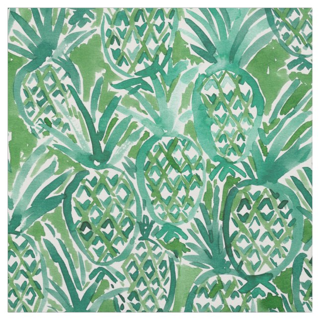 DM-ANANAS tropisches Aquarell-Muster Stoff (Muster)