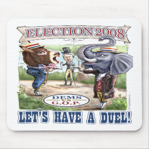 DM-Esel gegen GOP-Elefanten Mousepad
