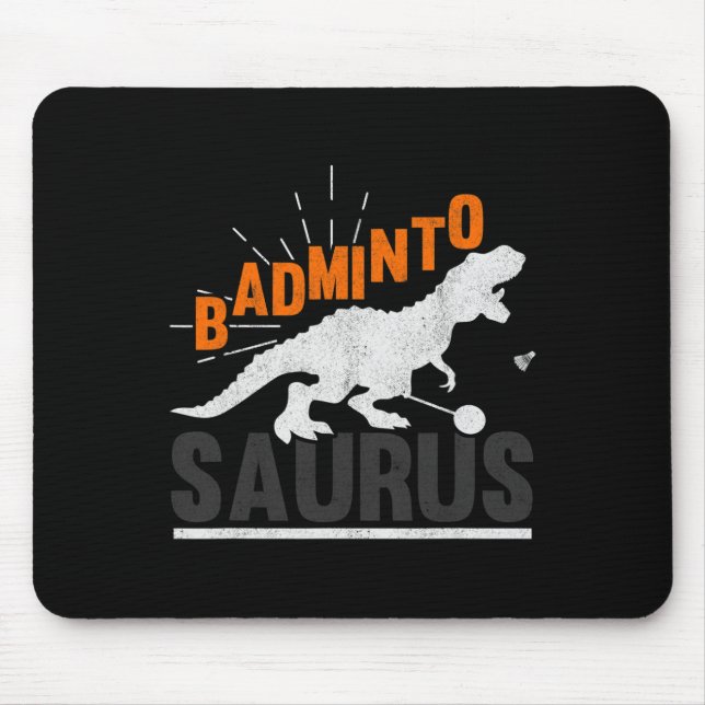 Dminto Saurus Rex Birdie Shuttle Dinosaur Dminton  Mousepad (Vorne)