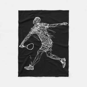 Dminton Player Zeichne Shuttle-Spiel für Jungen 1 Fleecedecke