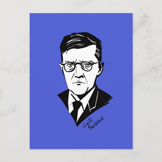 Dmitri Shostakovich Postkarte (Vorderseite)