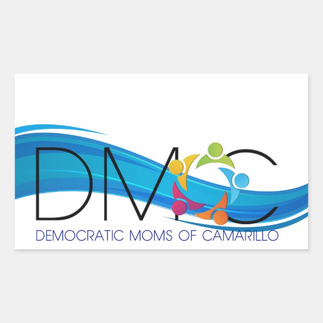 DMOC Blue Wave Autoaufkleber Rechteckiger Aufkleber (Vorderseite)