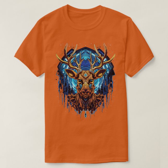 DMT Art Psychedelic Rentier 1 T-Shirt (Design vorne)