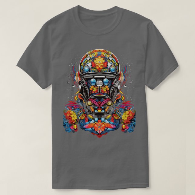 DMT Art Psychedelic Spaceman 4 T-Shirt (Design vorne)
