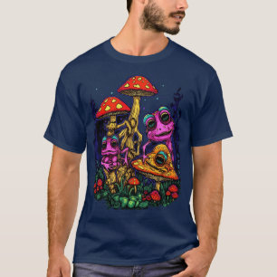 DMT Art Shroom Frogs 6 T-Shirt