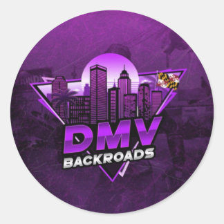 DMV Backroads Hintergrundaufkleber Runder Aufkleber