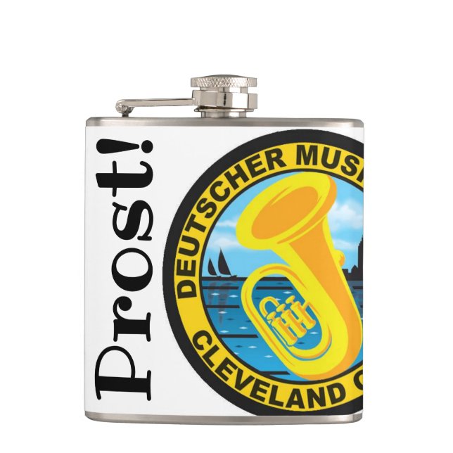 DMV festliche Flasche 6oz Flachmann (Vorderseite)
