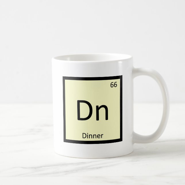 Dn - Dinner Chemistry Periodic Table Symbol Kaffeetasse (Rechts)