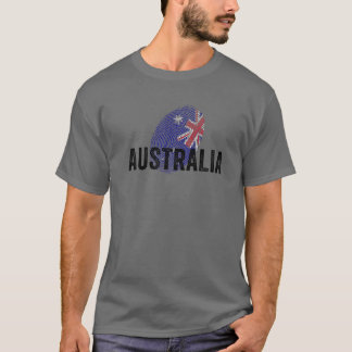 DNA Australian Fingerprin Cool Australia Flag Prou T-Shirt