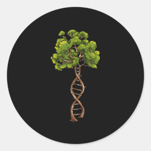 DNA Baum Biowissenschaften Genetik Biologie Umwelt Runder Aufkleber