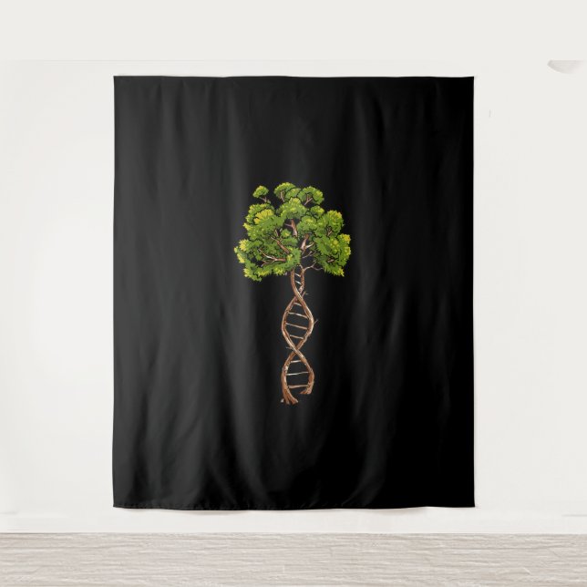 DNA Baum Biowissenschaften Genetik Biologie Umwelt Wandteppich (Vorderseite)