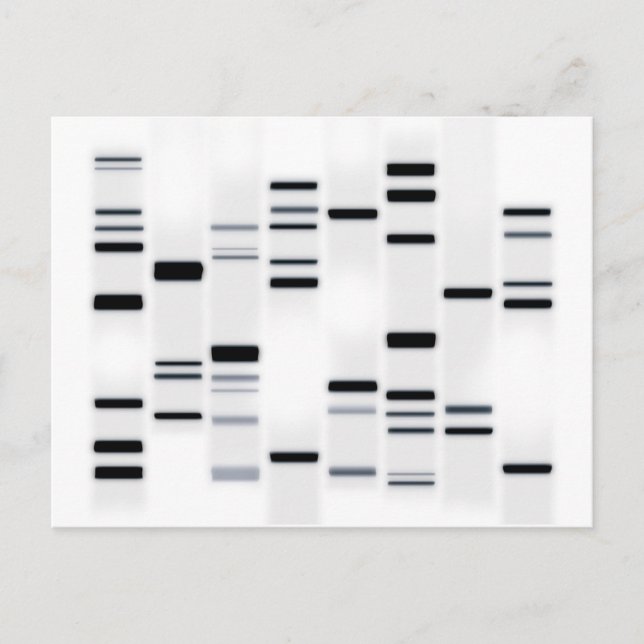 DNA-Code Schwarz auf Weiß Postkarte (Vorderseite)