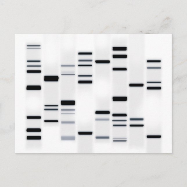 DNA-Code Schwarz auf Weiß Postkarte (Vorderseite)
