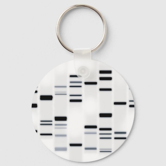DNA-Code Schwarz auf Weiß Schlüsselanhänger (Vorderseite)
