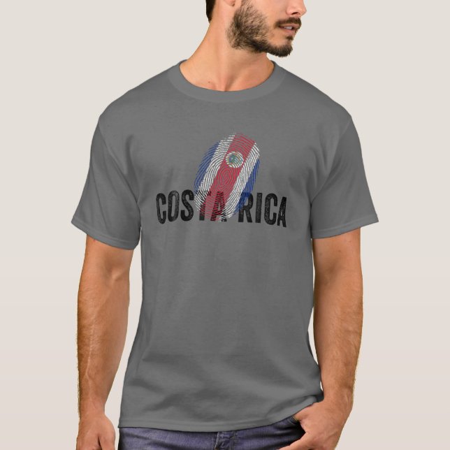 DNA Costa Rica Coole Fahne Costa Rica T-Shirt (Vorderseite)