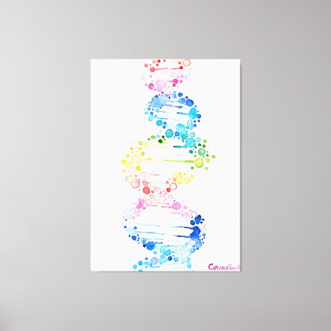DNA, der Spyral des Lebens Leinwanddruck (Vorderseite)
