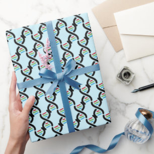 DNA-Doppelhelix-Wissenschaftsdesign-Wrap-Papier Geschenkpapier
